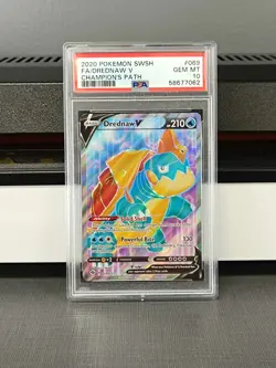 PSA 10 GEM MINT Drednaw V 069/073 Champion's Path FA Ultra Rare Holo Pokemon TCG - Image 1