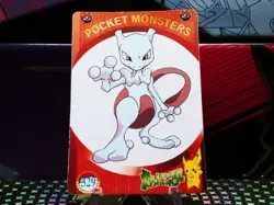 Pokemon Pocket Monsters Vending Prism Holo Vintage Sticker #329 MEWTWO rare - Image 2