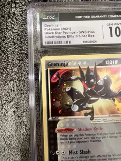 Pokemon Greninja Gold Star Celebrations ETB Holo Promo (CGC 10) (Swirl) - Image 3