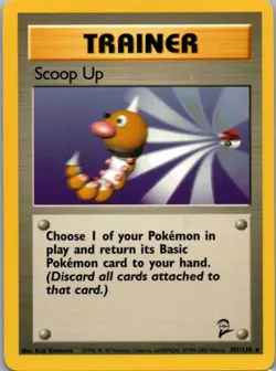 Pokemon TCG Scoop Up 107 Base Set 2 LP - Image 1