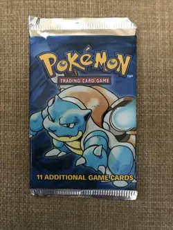 Pokemon 1999 Base Set Sealed Blastoise Booster pack Short Foil Unopened Pokemon - Image 1