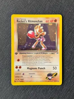 Rocket's Hitmonchan 1st Edition Holo Gym Heroes 11/132 Near Mint NM WOTC Pokemon - Image 1