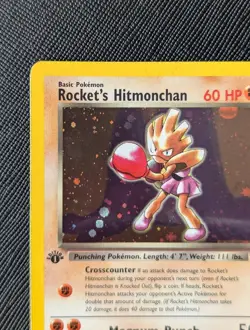 Rocket's Hitmonchan 1st Edition Holo Gym Heroes 11/132 Near Mint NM WOTC Pokemon - Image 2