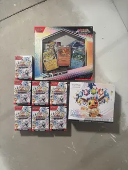 pokemon prismatic evolutions sealed lot booster bundle elite trainer box - Image 1