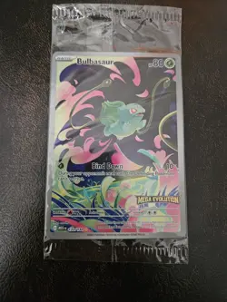 Sealed Pokemon TCG Bulbasaur 133/132 Mega Evolutions Box Topper Stamped Promo - Image 1