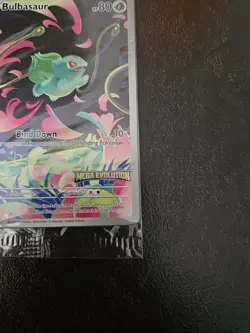 Sealed Pokemon TCG Bulbasaur 133/132 Mega Evolutions Box Topper Stamped Promo - Image 3