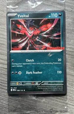 Sealed Yveltal 088/132 Reverse Holo Mega Evolution Pokemon GAMESTOP PROMO - Image 3
