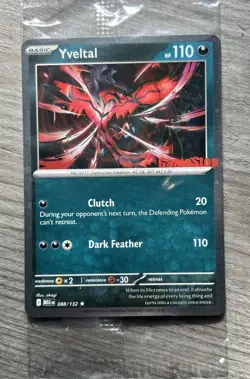 Sealed Yveltal 088/132 Reverse Holo Mega Evolution Pokemon GAMESTOP PROMO - Image 4