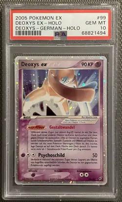2005 Pokemon DEOXYS EX Holo 99/107 EX Deoxys DEUTSCH GERMAN PSA 10 LOW POP 2! - Image 1