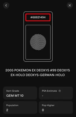 2005 Pokemon DEOXYS EX Holo 99/107 EX Deoxys DEUTSCH GERMAN PSA 10 LOW POP 2! - Image 5
