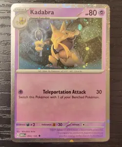 Kadabra 64/165 NM Cosmos Holo 2023 Pokemon Scarlet & Violet 151 Promo TCG Card - Image 1