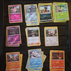 Pokemon TCG Job Lot Sun And Moon Guardians Rising 45+ cards and free tin - Image 1