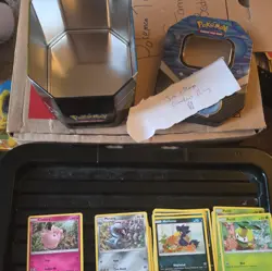Pokemon TCG Job Lot Sun And Moon Guardians Rising 45+ cards and free tin - Image 2