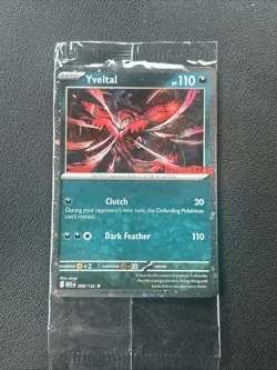 Pokemon Yveltal Holo Rare Card SEALED Clutch Dark Feather Moves GameStop Promo - Image 1
