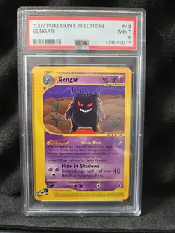 Pokemon Gengar TCG Card 48/165 Non-Holo PSA 9 Expedition - Image 1