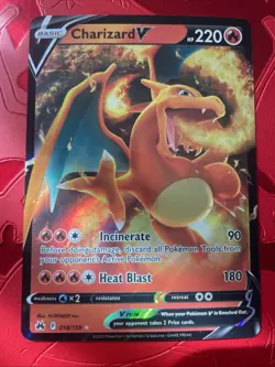 Pokemon TCG Charizard v Crown Zenith Holo Ultra Rare Card 018/159 - Image 1