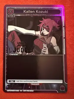 Kallen Kozuki CGH-1-002 C Holo Judge Card Union Arena Code Geass - Image 1