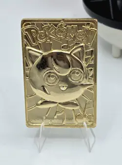 Pokemon Jigglypuff 23K Gold Plated Burger King Promo Card 1999 w/ COA & Ball - Image 3