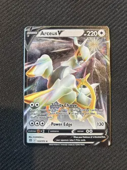 Pokemon TCG Brilliant Stars Arceus v Metal Promo Card 122/172 - Image 1