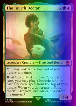 MTG Magic the Gathering The Fourth Doctor (607/1208) Doctor Who NM FOIL- SURGE - Image 1