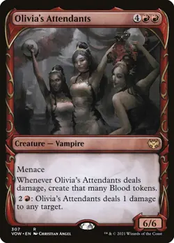 MTG Magic the Gathering Olivia's Attendants (307/596) Innistrad Crimson Vow LP - Image 1