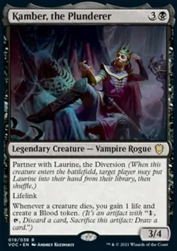 MTG Kamber, the Plunderer (19/199) Innistrad Crimson Vow Commander LP - Image 1