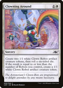 MTG Magic the Gathering Clowning Around (6/689) Unfinity LP - Image 1