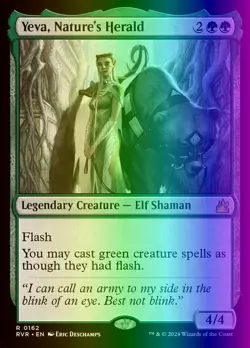 MTG Yeva, Nature's Herald (162/497) Ravnica Remastered NM FOIL - Image 1
