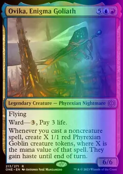 MTG Ovika, Enigma Goliath (213/530) Phyrexia All Will Be One LP FOIL - Image 1