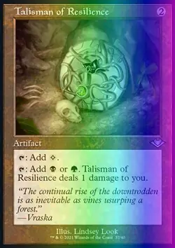 MTG Talisman of Resilience (37/40) Modern Horizons 1 Timeshifts LP FOIL - Image 1