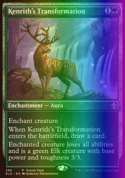 MTG Kenrith's Transformation (395/533) Throne of Eldraine LP FOIL - Image 1