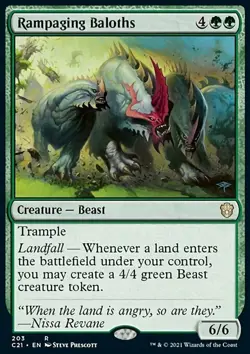 MTG Magic the Gathering Rampaging Baloths (203/465) Commander 2021 LP - Image 1