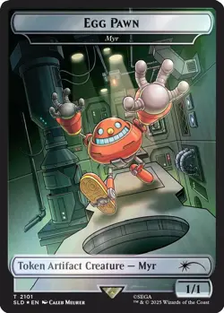 Foil - Egg Pawn - Myr Token (Rainbow Foil) - 2101 / NM / English MTG - Image 1