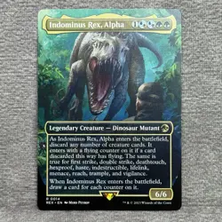 Indominus Rex, Alpha - Jurassic World (REX) #14 NM Borderless Non-Foil MTG - Image 1