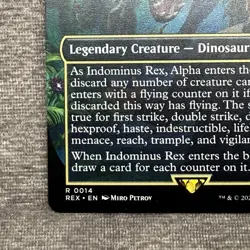 Indominus Rex, Alpha - Jurassic World (REX) #14 NM Borderless Non-Foil MTG - Image 4