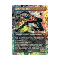 WOTC Marvel's Spider-Man Spider-Man 2099 (0205) (Borderless) (R) (Foil) NM - Image 1