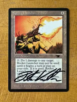 MTG Magic - ROCKET LAUNCHER - Antiquities - ARTIST PROOF - SIGNED Pete Venters - Image 1