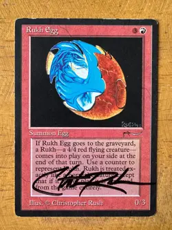 MTG Magic the Gathering - RUKH EGG - Arabian Nights - SIGNED by Christopher Rush - Image 1