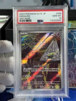 2023 POKEMON JPN SV1V-VIOLET EX ART RARE #086 DROWZEE PSA 10 - Image 1