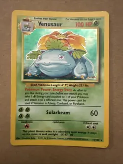 Pokemon TCG Base Set Unlimited Holo Venusaur 15/102 Nm-Lp - Image 1