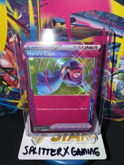 Hero’s Cape Ace Spec Pokemon Tool Trainer Card Temporal Forces TEF 152 - Image 1