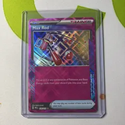 Pokemon Card Max Rod 116/131 Ace Spec Scarlet Violet Prismatic Evolutions LP - Image 1