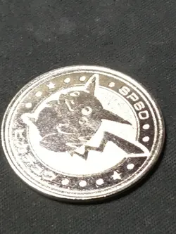 Pikachu 1 - Metal Battle Coin - Meiji Juice Promo 1998 - Japanese Pokemon - Image 3