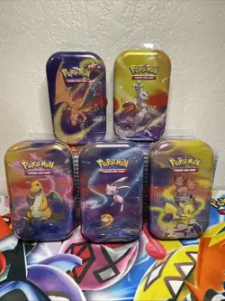 Pokemon Kanto Power Mini Tin Set of (5) Artwork Brand New Sealed - Image 1