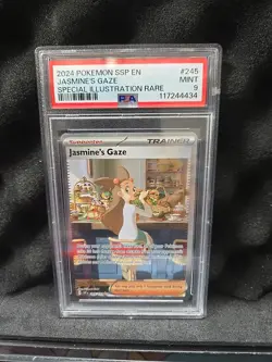 Pokemon TCG Jasmine's Gaze Full Art Holo Trainer Surging Sparks #245/191 PSA 9 - Image 1