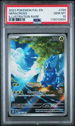 NEW CERT 2023 HERACROSS #194/193 POKEMON PALDEA EVOLVED PSA 10 GEM MINT - Image 1