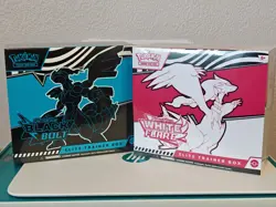 Pokemon TCG Black Bolt and White Flare Elite Trainer Box ETB Pair Sealed - Image 1