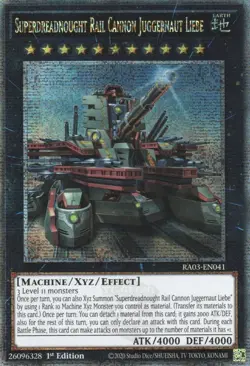 yugioh Superdreadnought Rail Cannon Juggernaut Liebe RA03-EN041 Quarter Century - Image 1