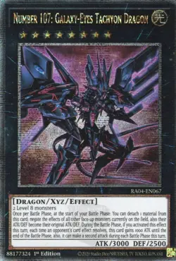 yugioh Number 107 Galaxy-Eyes Tachyon Dragon RA04-EN067 Quarter Century ENGLISCH - Image 1