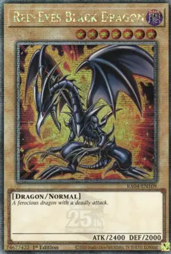 yugioh Red-Eyes Black Dragon RA04-EN109 1AUFLAGE Quarter Century Secret ENGLISCH - Image 1
